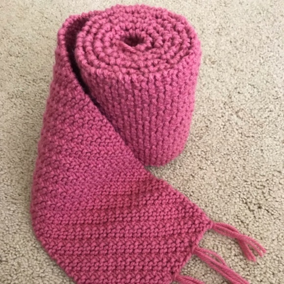 Handmade Accessories - Handmade Pink Knit Scarf